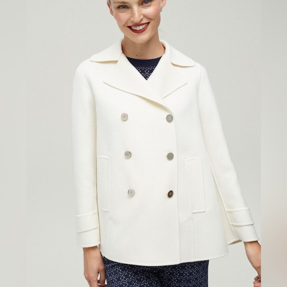 RW&CO Double Breasted Coat in Winter White - Picture 1 of 9